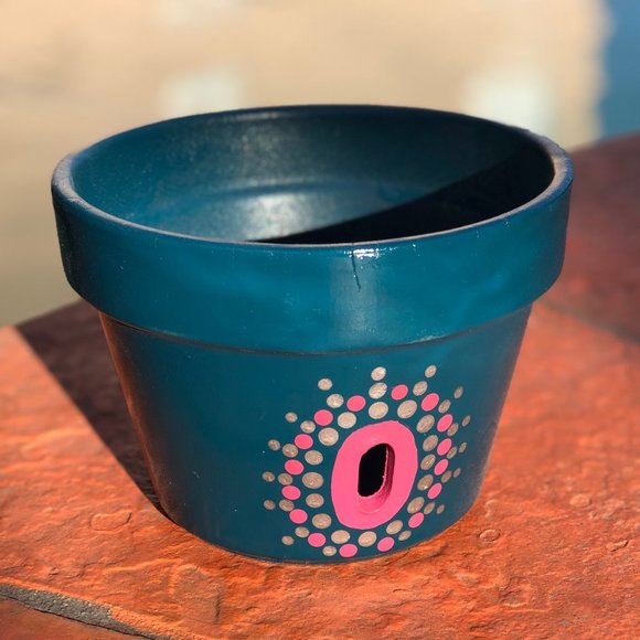 EllenArt Other - Spaced Out in Satin Peacock Blue (6” Orchid Pot)